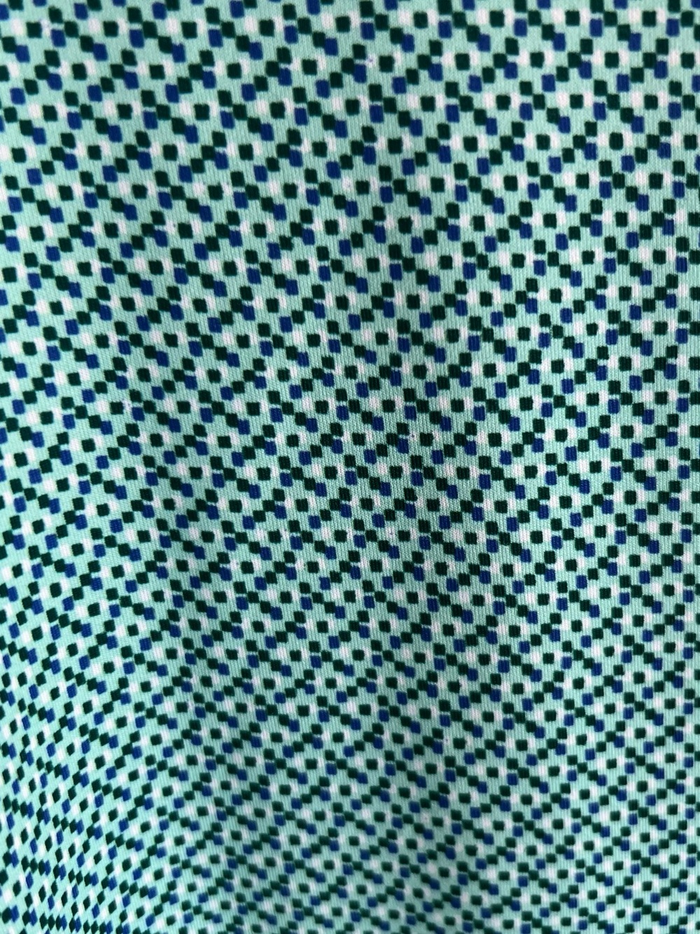 Walter Hagen green/blue Geometric Golf Polo with Dark Green Collar - Picture 6 of 7